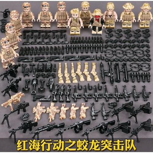 Chinese Army Blue Helmet Camouflage Troops Military Base Headquarters Boys Build Three-dimensional Toy Blocks