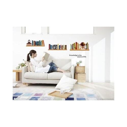 Creative Bookshelf Wall Sticker Home Decor Living Room Study Backdrop Wall Decal Modern Bedroom Decor 3D Art DIY Wallpaper Mural
