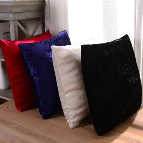 Crushed Velvet Pillow With Core Super Soft Cushion Home Sofa Pillow 45x45cm For Bedroom Decoration Rectangular for Chair Seat