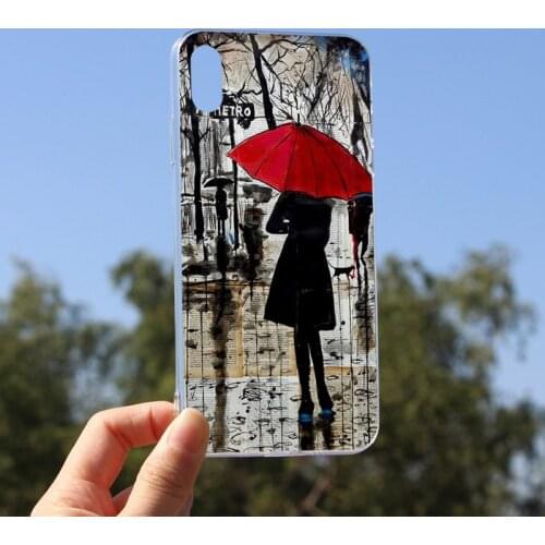 Soft phone case for iphone 11 pro max X XR XS 6s 6 7 8 plus cover se 5s 5 10 luxury Transparent TPU shell Girl art Pattern coque