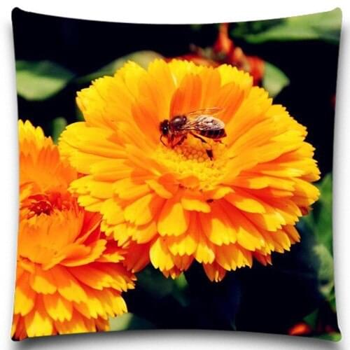 Animals Bee and flower Cotton polyester Cushion Cover Creative Butterfly Pattern sofa car home