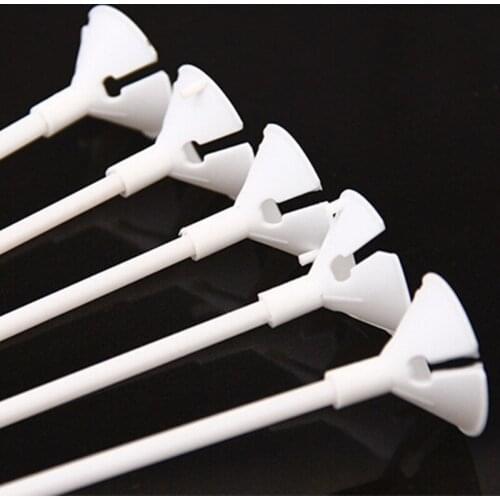 50sets/lot 32cm latex Balloon Stick White PVC Rods For Supplies Balloons Holder Sticks With Cup Party Decoration Accessories