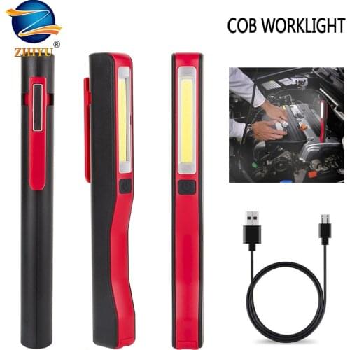Rechargeable LED Work Light,Portable Pocket COB Flood Light/Inspection Lamp/LED Flashlight,USB Charger or Powered By Aaa Battery