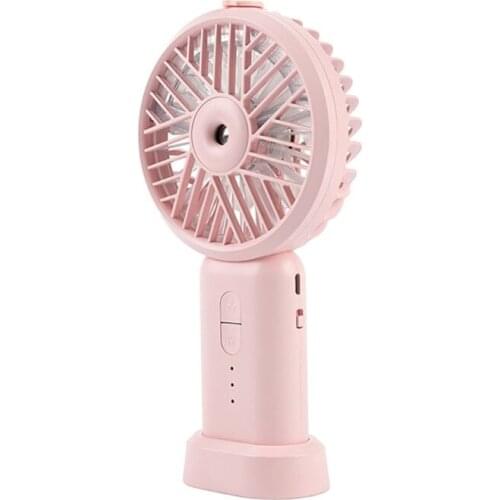 CPDD Portable 2 in 1 Mini Handheld Fan USB Charging Air Conditioner Cooler 3 Speed Settings for Office Home Outdoor Travel