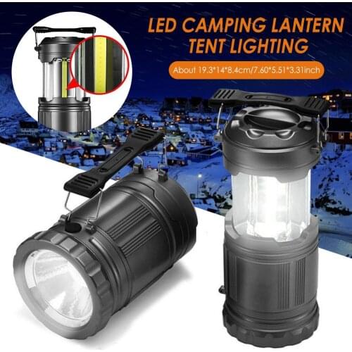 Solar Lights Portable COB LED Camping Light Lamp Flashlight Tent Light Retractable Emergency Lighting Lantern Torch Hand Lamp