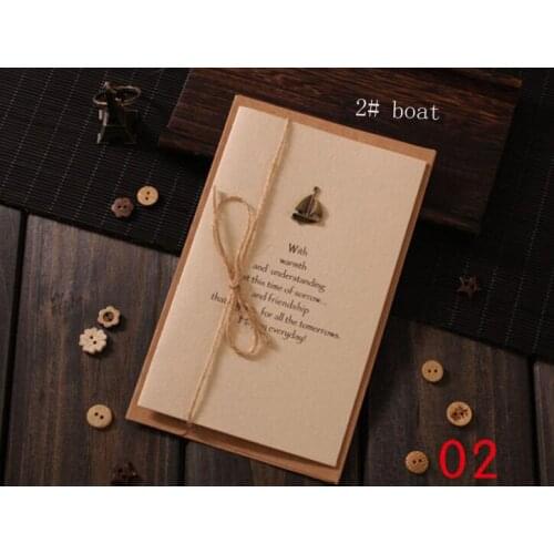 Festival supplies greeting cards paper invitation vintage for Birthday Wedding Party gift candy box craft DIY favor