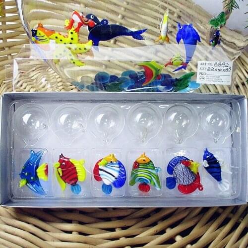 Manufacturer customized production! Hot melt glass tropical fish statues float glass ball Aquarium Decoration charms Pendant