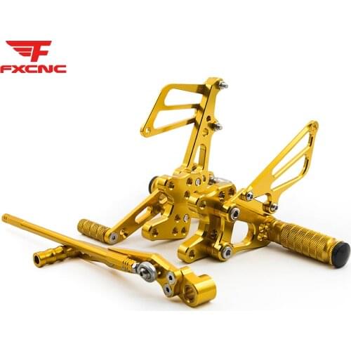 For SUZUKI GSXR 600 750 1000 2010-2016 Adjustable Aluminum Motorcycle Rearset Footrest Footpeg Rear Set Footrest Foot Peg New