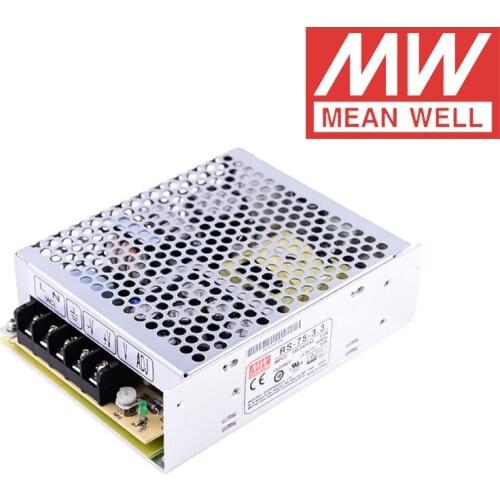 RS-75-3.3 Mean Well 49.5W/15A/3.3V DC Single Output Switching Power Supply meanwell online store