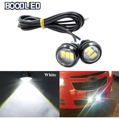 2pcs 23mm Eagle Eye LED Daytime Running Lights 3 Chips 5730 SMD Car DRL Fog Lamp Parking Motorcycle Screw Lamp Car Styling 12V
