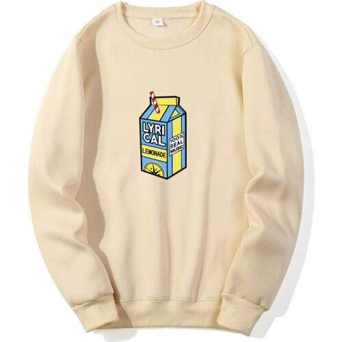 O-Neck Hoodie Lyrical Lemonade Printed Fleece Sweatshirt MenWomen Autumn Winter Casual Pullover Unisex Sportswear Fashion Tops