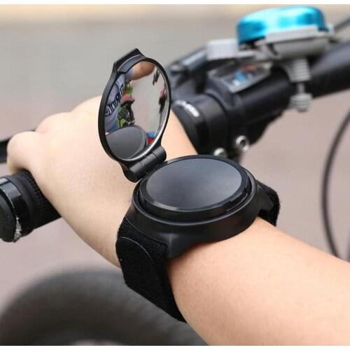 Bike Mirror Bicycle Back Mirror Cycling 360 degree Rotate MTB Arm Wrist Strap Rear View Bike Accessories Bicycle Rearview