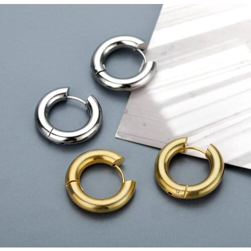 Vintage Hoop Earrings For Women 2021 Sleeper Earrings Korean Fashion Female Aesthetic Minimalist Handmade Jewelry Mujer Gifts