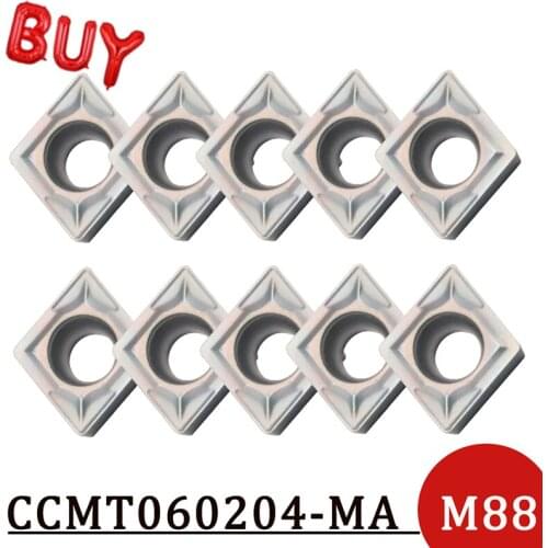 High Quality CCMT060204 MA M88 Carbide Inserts Internal Turning Tool Blades CNC Lathe Cutter Tools use for Stainless steel