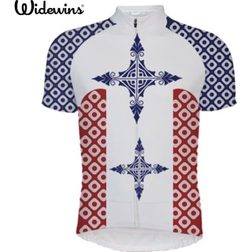 Widewins Blue square women cycling jersey summer short sleeve bike clothes quick dry dh bicycle sport clothing maillot wear 5323