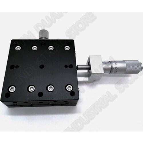 X Axis 70*70mm Manual Displacement Trimming Platform Cross Roller Guide Way Linear Stage Sliding Table High precision LX70-C