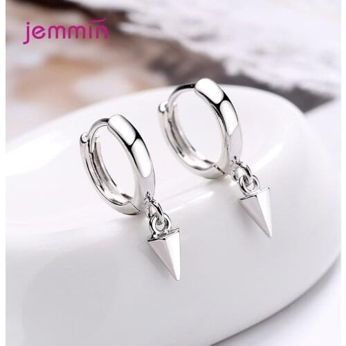 925 Sterling Silver Black Drop Earrings For Women Girls Party Birthday Trendy 2021 Gothic Jewelry Wholesale