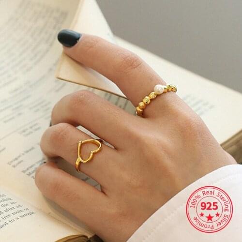 925 Sterling Silver INS Minimalist Irregular Open Adjustable Ring Women Fashion Wedding Party For Women Rock Punk Jewels