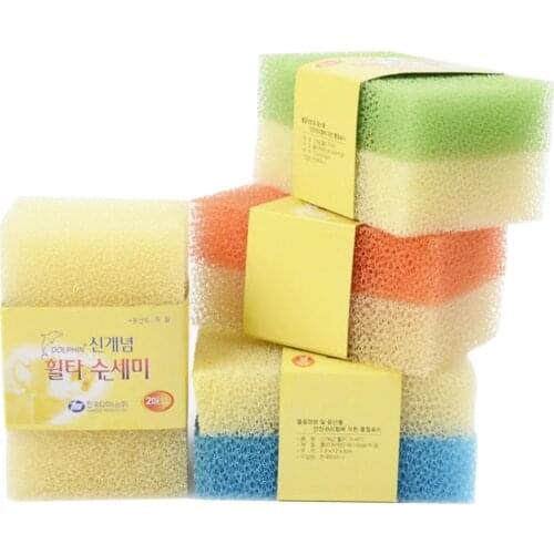 10pcs Simulation Loofah Scouring Pad Kitchen Dishwashing Sponge Cleaning Pad Sponge Cloth (Random Color)