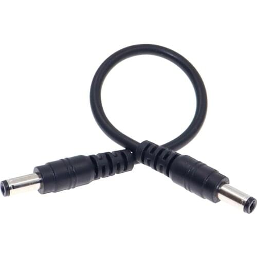 Short DC Power Plug 5.5 x 2.1mm Male To 5.5 x 2.1mm Male CCTV Adapter Connector Cable DC Power Extension Cord