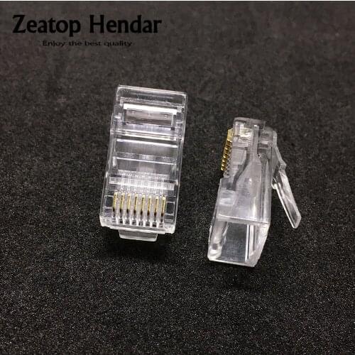 100Pcs RJ45 Plug Cat5E Cat5 Rj-45 8P8C Lan Network Crystal Head Adapter Connector