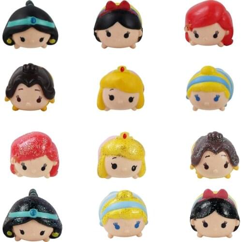 2.5cm 10pcs/Lot Princess Figures Snow White Belle Alice Jasmine Cinderella Ariel Mermaid Sleeping Beauty Model Toys Mini Doll