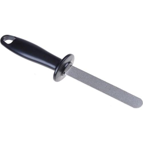 Diamond Knife Sharpener Steel Oval Sharpener 400# Steel Professional Chef Knife Sharpener Knife Sharpening Rod ABS Handle