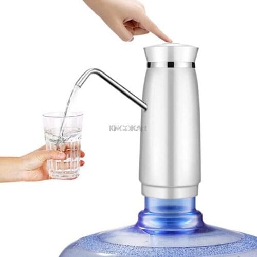 Automatic Electric Portable Water Pump Dispenser Rechargable Energy Cold Drink Dispenser Drinking Bottle Switch Stainless Steel