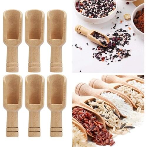 Wooden Tea Spoon Mini Bath Salt Spoon Candy Spoon Washing Powder Spoon Spoon Set Baby Spoon