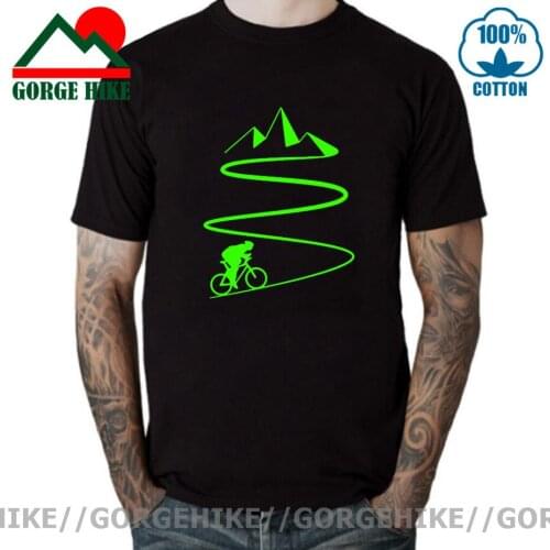 Mountain Bike Heartbeat Funny Biker T Shirt Oversized Custom Short Sleeve Mens Bicycle Cycling T-shirt Fashion Family Cotton Tee