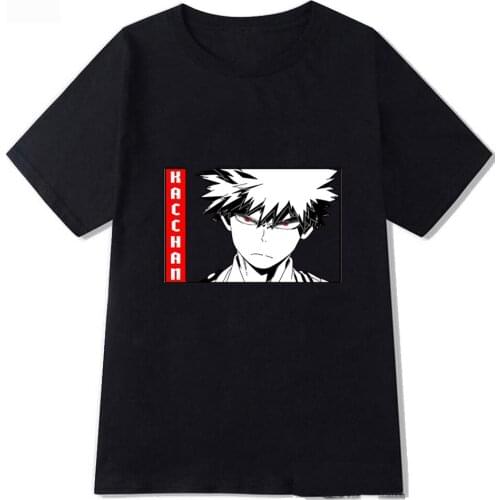 Anime Print T Shirt Harajuku My Hero Academia Men Unisex Casual T-shirt Top Tees Female