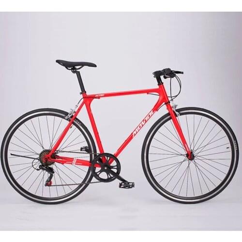Retro Road Bike Urban Leisure 700c 8 Speeds Bicycle High Carbon Steel Frame 23c Tires Retro PU Saddle Double-layer Rims