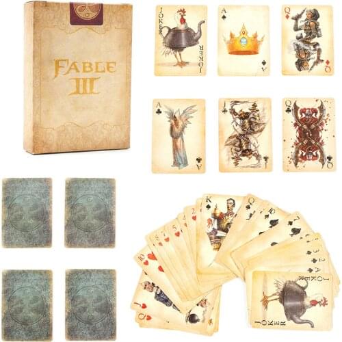 Vintage Style Playing Cards FABLE 3 Game Poker Carta Playing Cards From Fable III Limited Collectors Edition Set Never Open