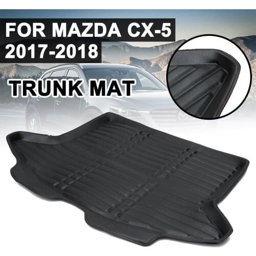 Cargo Liner Boot Mat Rear Trunk Liner Cargo Floor Tray Carpet Mud Pad Kick Guard Protector For Mazda CX-5 CX5 2017 2018