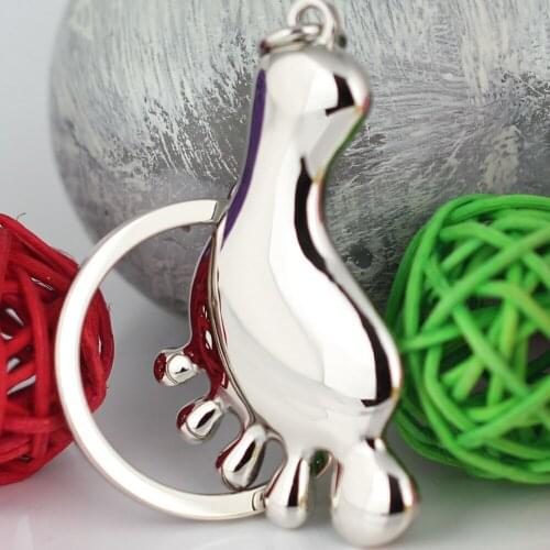 Creative Foot Toes Key Chain Polished Chrome Silver Key Ring Keyring Keychain Keyfob 86052