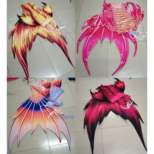 Customized Mermaid Tail for Swimming Swimsuit Tail and Fins Mermaid Tails With Monofin Adult Kids Swimmable Cosplay Costumes Set