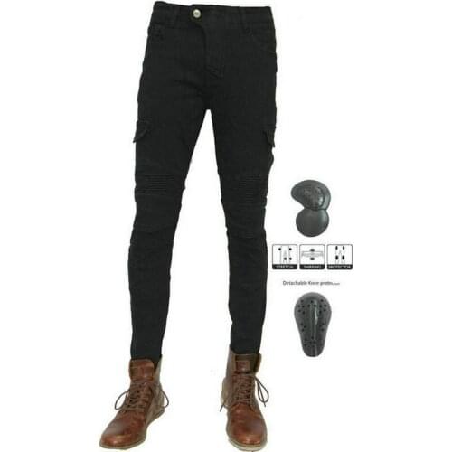 Free shipping motorpool black motorcycle riding jeans volero straight black pants six pockets moto sports leisure trousers jeans