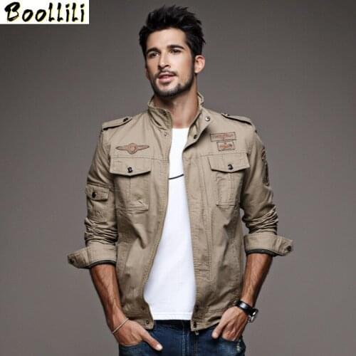 Boollili Cotton Bomber Jackets Men 2020 Casaco Masculino Men Spring Jacket Male Coats Veste Homme Printemps Plus Size 6XL