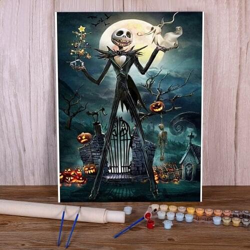 Tim Burton Painting By Numbers Kit Oil Paints 40*50 Oil Painting Decorative Paintings Children Drawing