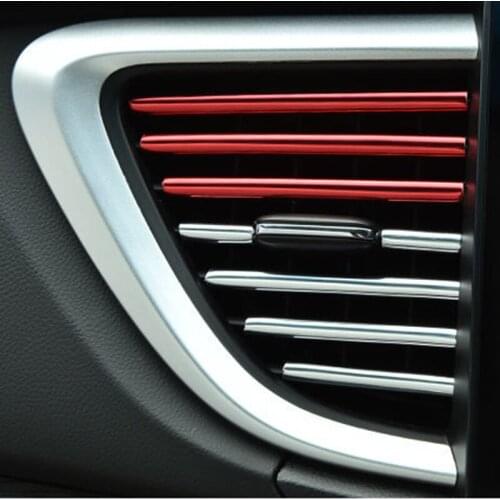 New car styling car air vent grille decoration strip for Kia Rio K2 K3 K5 K4 Cerato,Soul,Forte,Sportage R,SORENTO,Mohave,OPTIMA