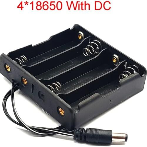 1 Pcs New Power bank 18650 Battery Holder Plastic Battery Holder Storage Box Case for 4x18650 With DC5.5 * 2.1mm power plug