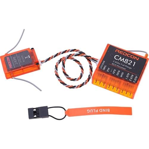 CM821 Receiver 8 Channel 2.4GHz DSMX.Support JR, JR12X, 11X, X9503, X9303 ,DX10t, DX8, DX7s