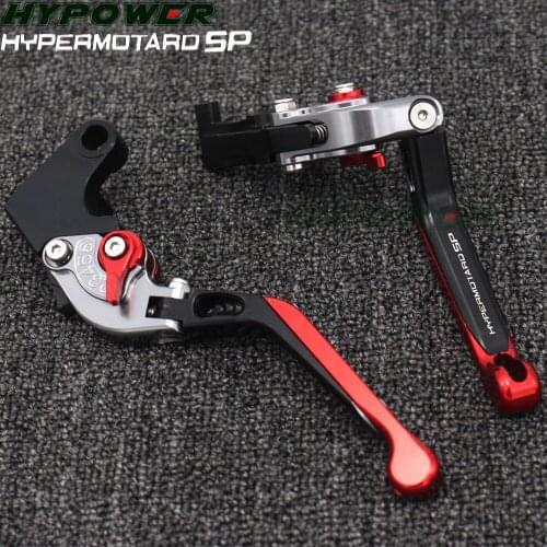 For Ducati HYPERMOTARD 939 SP 2016 2017 CNC Adjustable Folding Extendable Motorbike Motorcycle Red Brake Clutch Levers