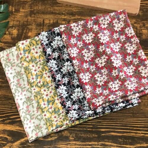 Recommended/South Korean Silk Chiffon Small Chrysanthemum Floral Cloth Soft Breathable WOMENS Dress Tops DIY Fabric/1 M