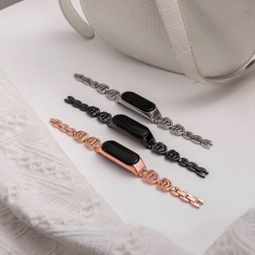 Strap For Xiaomi Mi Band 3 4 5 6 Wrist band NFC Metal Bracelet Stainless Steel MIband For Mi Band 6 4 3 5 Metal Strap Wristbands