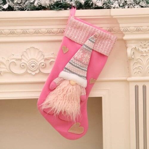 Christmas Stockings Xmas Stockings Decorations Santa Claus Gift Candy Bag for Holiday Party Home Decoration