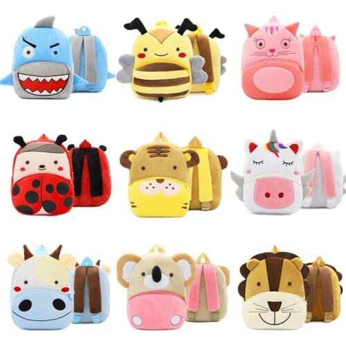 27 Styles Fashion New Children SchoolBags Plush Cartoon Toy Baby Plush Backpack Boy&Gril Gift For Kids Backpacks