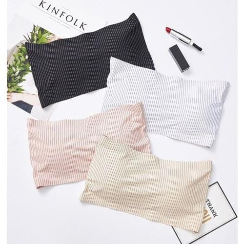 Sexy Wrapped Chest Bras Strapless Crop Tops Summer Women Sexy Bra Casual Tube Tops