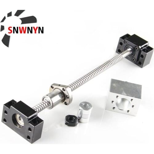 Ballscrew SFU1204 Set RM1204-1000 Rolled Ball Screw C7 With Flange Single Ball Nut End Machined+BK/BF10+Ball Nut Housing+Coupler