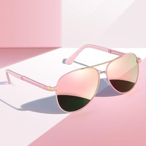 Women Polarized Sunglasess Retro Brand Design ladies Pink Sunglasses Driving trendy Classic Vintage Sunglasses Men oculos de sol